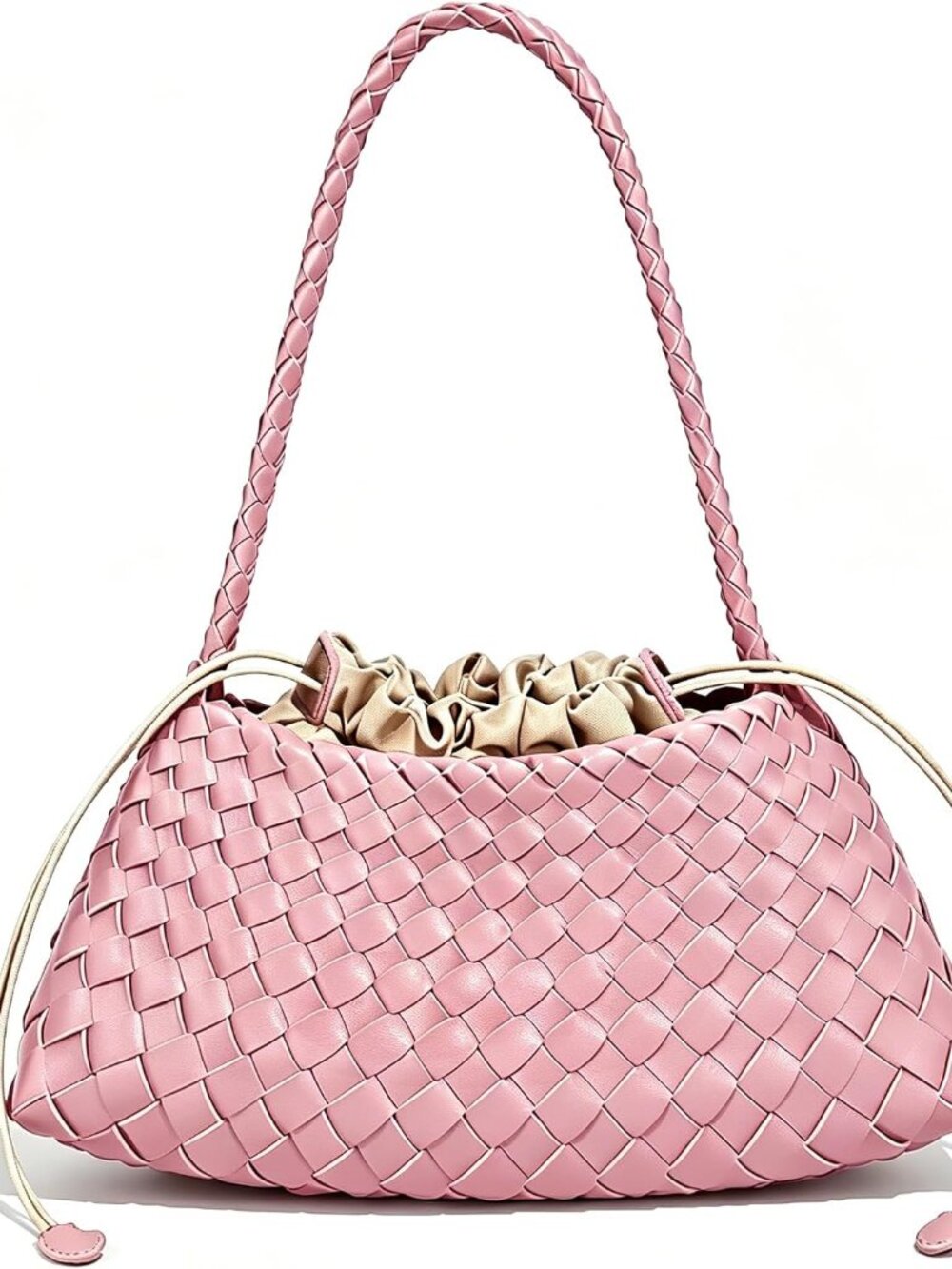 Woven Shoulder Bags for Women Vintage Tote Purse Slouchy Woven Hobo Bags Braided